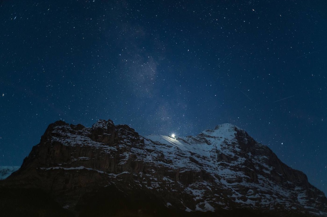 The Milky Way over the Eiger